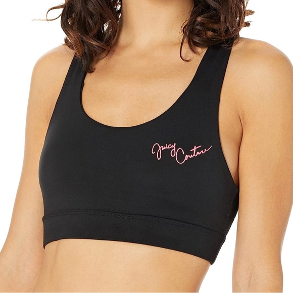 Juicy Couture Other - Juicy Couture Sport Racerback Script Bra Black ( L )